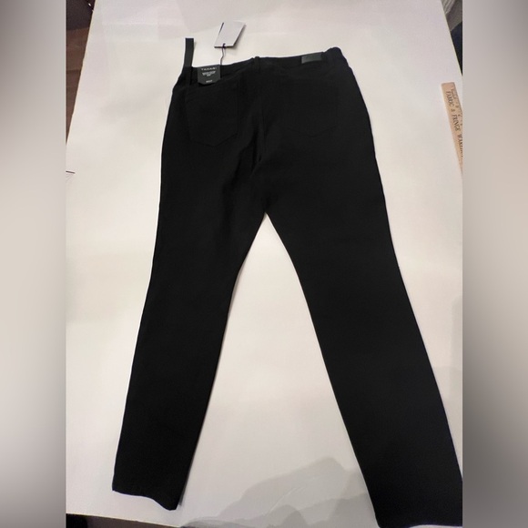 TAHARI KELLY WOMEN’S RAYON DENIM MID-RISE SKINNY JEANS. SIZE 16 W.  BLACK - Picture 1 of 7
